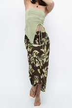 Load image into Gallery viewer, Vintage x Brown, Green Floral Maxi Skirt (XL-2X)