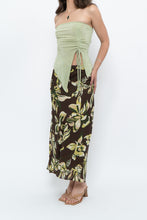 Load image into Gallery viewer, Vintage x Brown, Green Floral Maxi Skirt (XL-2X)