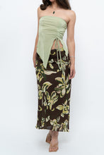 Load image into Gallery viewer, Vintage x Brown, Green Floral Maxi Skirt (XL-2X)