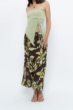Load image into Gallery viewer, Vintage x Brown, Green Floral Maxi Skirt (XL-2X)