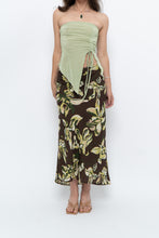 Load image into Gallery viewer, Vintage x Brown, Green Floral Maxi Skirt (XL-2X)