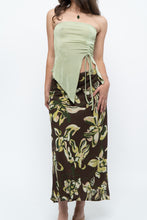 Load image into Gallery viewer, Vintage x Brown, Green Floral Maxi Skirt (XL-2X)