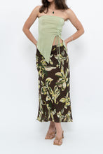 Load image into Gallery viewer, Vintage x Brown, Green Floral Maxi Skirt (XL-2X)