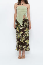 Load image into Gallery viewer, Vintage x Brown, Green Floral Maxi Skirt (XL-2X)