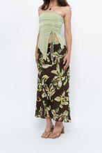 Load image into Gallery viewer, Vintage x Brown, Green Floral Maxi Skirt (XL-2X)