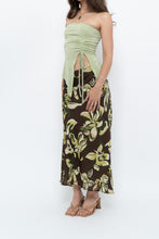 Load image into Gallery viewer, Vintage x Brown, Green Floral Maxi Skirt (XL-2X)