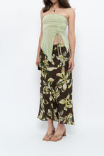 Load image into Gallery viewer, Vintage x Brown, Green Floral Maxi Skirt (XL-2X)