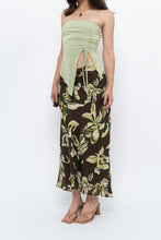 Load image into Gallery viewer, Vintage x Brown, Green Floral Maxi Skirt (XL-2X)