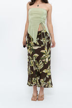 Load image into Gallery viewer, Vintage x Brown, Green Floral Maxi Skirt (XL-2X)