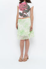 Load image into Gallery viewer, Vintage x Cream Floral Frilly Skirt (M)