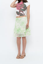Load image into Gallery viewer, Vintage x Cream Floral Frilly Skirt (M)