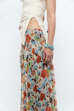 Load image into Gallery viewer, Vintage x Colourful Floral Tiered Silk Midi Skirt (M-XL)