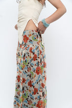 Load image into Gallery viewer, Vintage x Colourful Floral Tiered Silk Midi Skirt (M-XL)