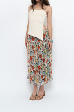 Load image into Gallery viewer, Vintage x Colourful Floral Tiered Silk Midi Skirt (M-XL)