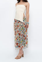 Load image into Gallery viewer, Vintage x Colourful Floral Tiered Silk Midi Skirt (M-XL)