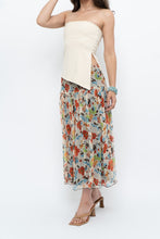 Load image into Gallery viewer, Vintage x Colourful Floral Tiered Silk Midi Skirt (M-XL)