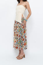 Load image into Gallery viewer, Vintage x Colourful Floral Tiered Silk Midi Skirt (M-XL)