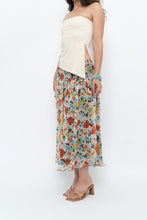 Load image into Gallery viewer, Vintage x Colourful Floral Tiered Silk Midi Skirt (M-XL)