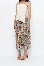Load image into Gallery viewer, Vintage x Colourful Floral Tiered Silk Midi Skirt (M-XL)