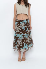 Load image into Gallery viewer, Vintage x Brown Floral Flowy Midi Skirt (S-L)
