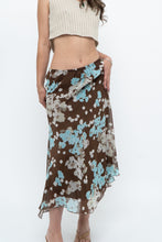 Load image into Gallery viewer, Vintage x Brown Floral Flowy Midi Skirt (S-L)