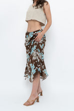 Load image into Gallery viewer, Vintage x Brown Floral Flowy Midi Skirt (S-L)