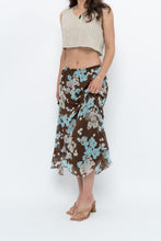 Load image into Gallery viewer, Vintage x Brown Floral Flowy Midi Skirt (S-L)
