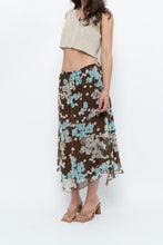 Load image into Gallery viewer, Vintage x Brown Floral Flowy Midi Skirt (S-L)