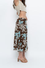 Load image into Gallery viewer, Vintage x Brown Floral Flowy Midi Skirt (S-L)