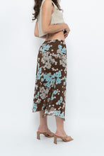Load image into Gallery viewer, Vintage x Brown Floral Flowy Midi Skirt (S-L)