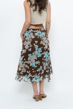 Load image into Gallery viewer, Vintage x Brown Floral Flowy Midi Skirt (S-L)