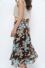 Load image into Gallery viewer, Vintage x Brown Floral Flowy Midi Skirt (S-L)