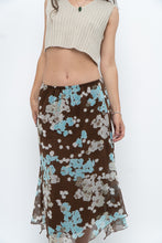 Load image into Gallery viewer, Vintage x Brown Floral Flowy Midi Skirt (S-L)