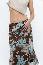 Load image into Gallery viewer, Vintage x Brown Floral Flowy Midi Skirt (S-L)