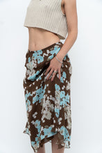 Load image into Gallery viewer, Vintage x Brown Floral Flowy Midi Skirt (S-L)