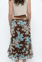 Load image into Gallery viewer, Vintage x Brown Floral Flowy Midi Skirt (S-L)