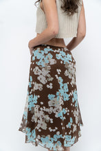Load image into Gallery viewer, Vintage x Brown Floral Flowy Midi Skirt (S-L)