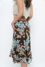 Load image into Gallery viewer, Vintage x Brown Floral Flowy Midi Skirt (S-L)