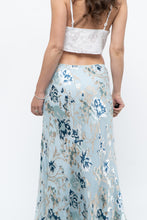 Load image into Gallery viewer, Vintage x Baby Blue Patterned Silk-Blend Maxi Skirt (M-XL)