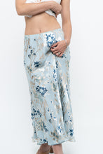 Load image into Gallery viewer, Vintage x Baby Blue Patterned Silk-Blend Maxi Skirt (M-XL)