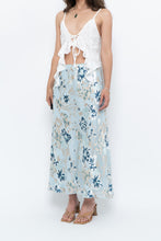 Load image into Gallery viewer, Vintage x Baby Blue Patterned Silk-Blend Maxi Skirt (M-XL)