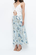 Load image into Gallery viewer, Vintage x Baby Blue Patterned Silk-Blend Maxi Skirt (M-XL)