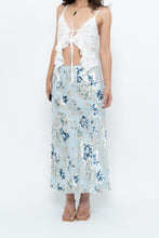 Load image into Gallery viewer, Vintage x Baby Blue Patterned Silk-Blend Maxi Skirt (M-XL)