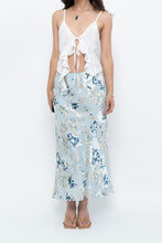 Load image into Gallery viewer, Vintage x Baby Blue Patterned Silk-Blend Maxi Skirt (M-XL)