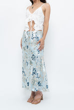 Load image into Gallery viewer, Vintage x Baby Blue Patterned Silk-Blend Maxi Skirt (M-XL)