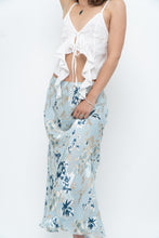 Load image into Gallery viewer, Vintage x Baby Blue Patterned Silk-Blend Maxi Skirt (M-XL)