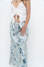 Load image into Gallery viewer, Vintage x Baby Blue Patterned Silk-Blend Maxi Skirt (M-XL)