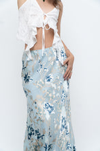 Load image into Gallery viewer, Vintage x Baby Blue Patterned Silk-Blend Maxi Skirt (M-XL)