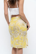 Load image into Gallery viewer, Vintage x Yellow Shiny Patterned Midi Skirt (M-XL)