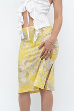 Load image into Gallery viewer, Vintage x Yellow Shiny Patterned Midi Skirt (M-XL)
